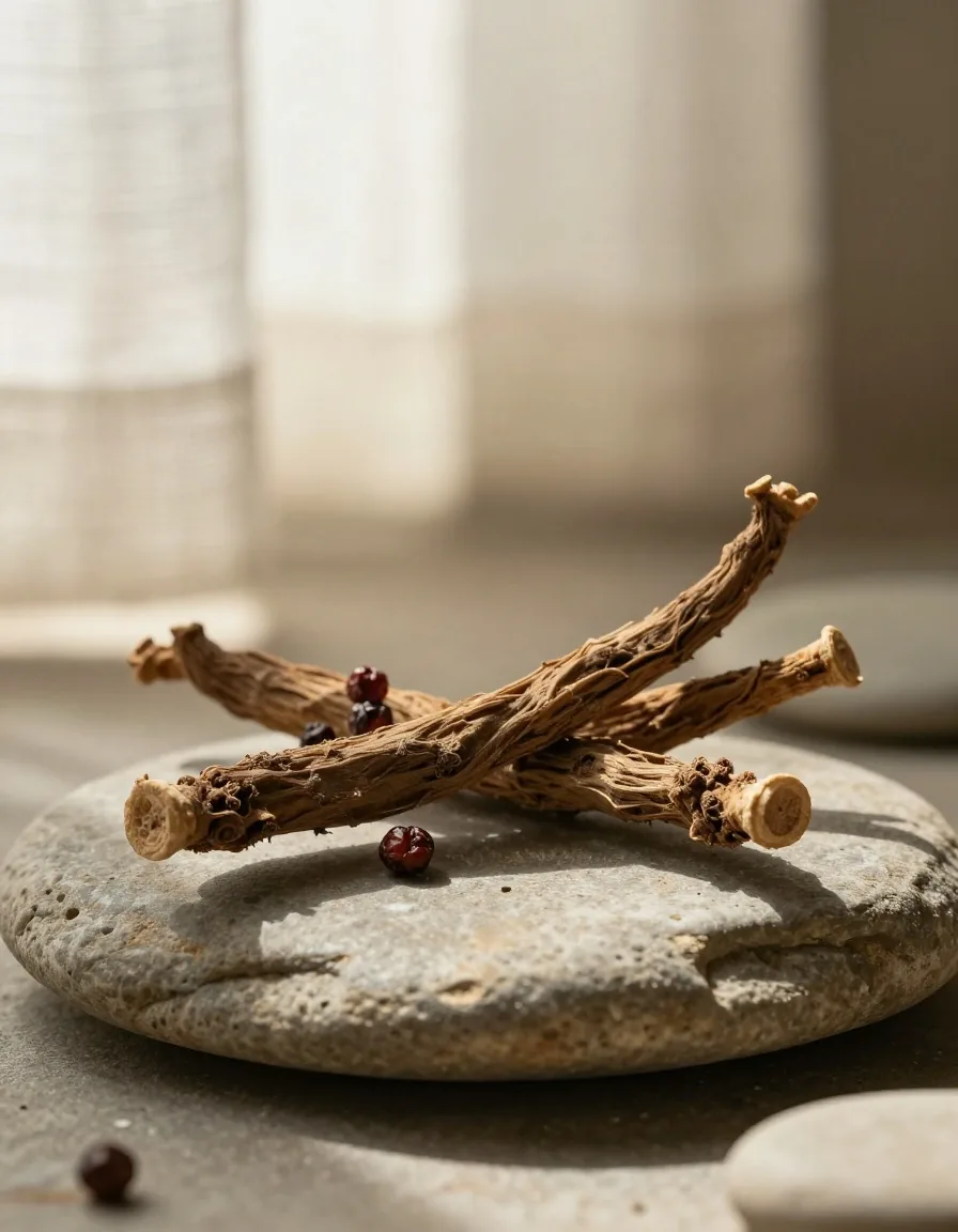 Dried botanical seeds on a preparation surface in morning light